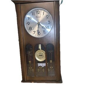 Vintage Centurion 35-day Wood Case Pendulum Wind Up Clock